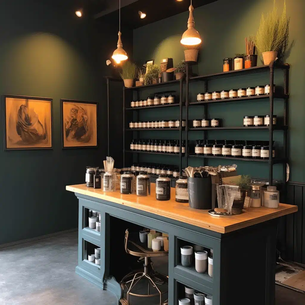 Image presents the interior of a coffee shop, its walls painted in a rich dark green color that creates a warm and inviting atmosphere. The depth of the color suggests a cozy environment, ideal for leisurely sipping coffee and engaging in conversation. The green tones contribute to an earthy aesthetic, echoing the origins of the coffee served. The image's focus on the color scheme and ambiance imparts a sense of tranquility and comfort, encapsulating the essence of this coffee shop experience.